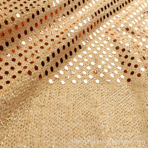 Decorative metallic 3mm sequin mesh spangle fabric